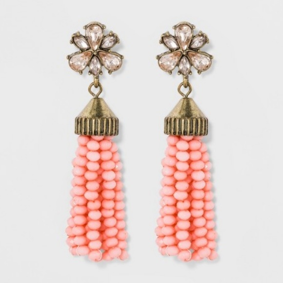 Baublebar Peachy Blush Tassel Earings - Picture 1 of 5